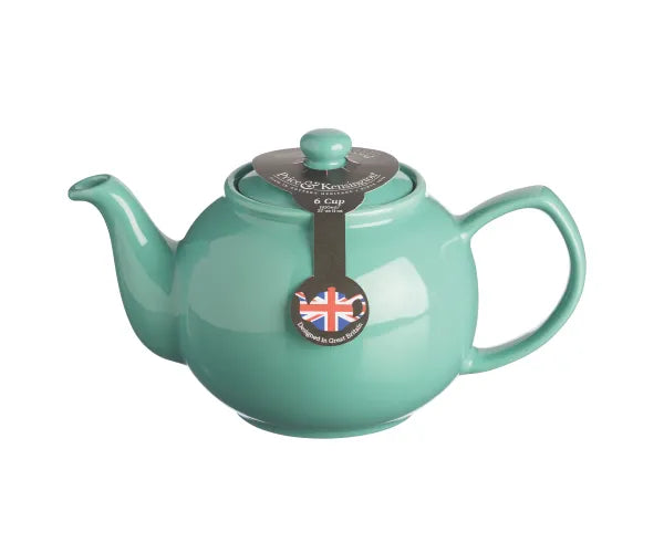 Price & Kensington Jade Green Teapot 6 Cup Stoneware with packing