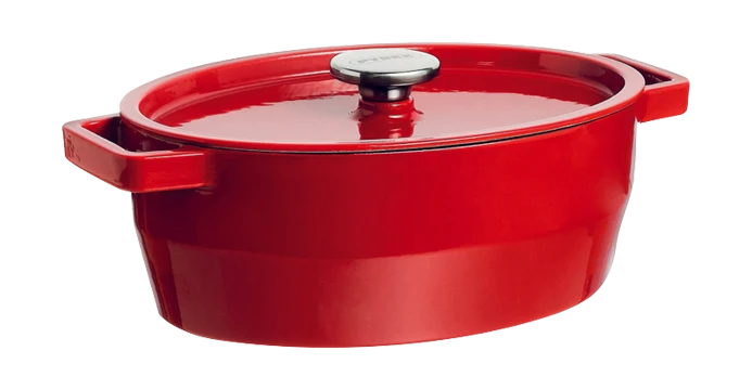 Pyrex SlowCook Red Oval cast iron casserole dish 29cm - Currently on Order - Orders will be delivered from the 15/10/2026.