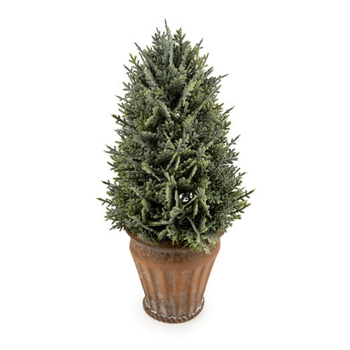 29cm Cypress Tree in Decorative Pot – Artificial Cypress Plant