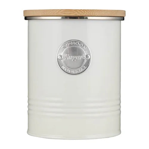 Stylish Kitchen Storage Container for Sugar from the 4-Piece Canister Collection, with a bamboo lid, perfect kitchen storage containers for organised kitchens.