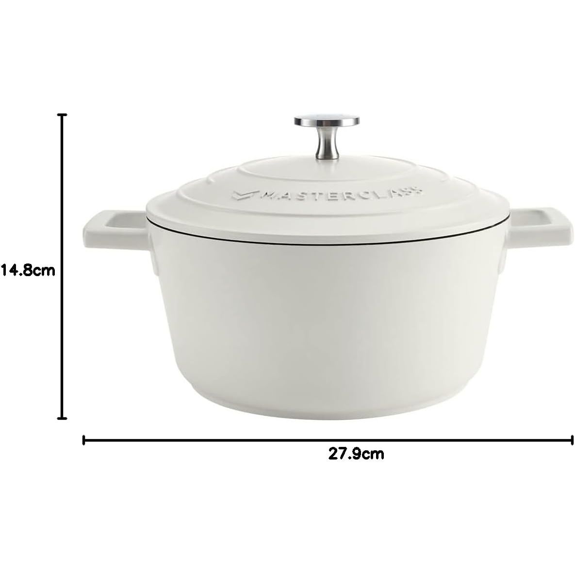 MasterClass Cream Cast Aluminium 2.5LT Casserole Dish