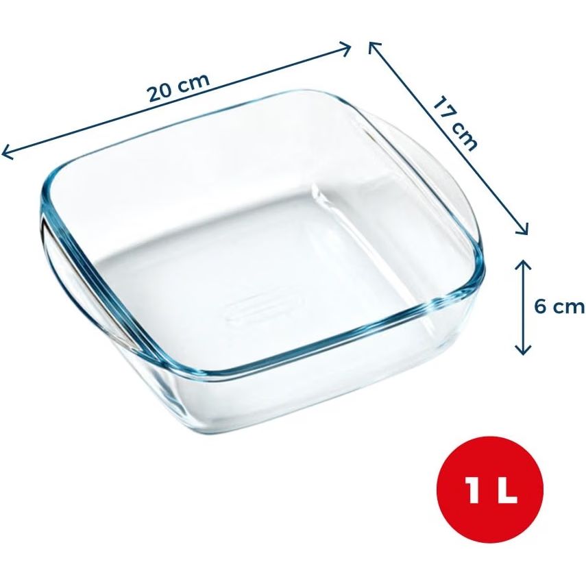 Pyrex Airfryer 1L Square Dish without Lid 20x17cm