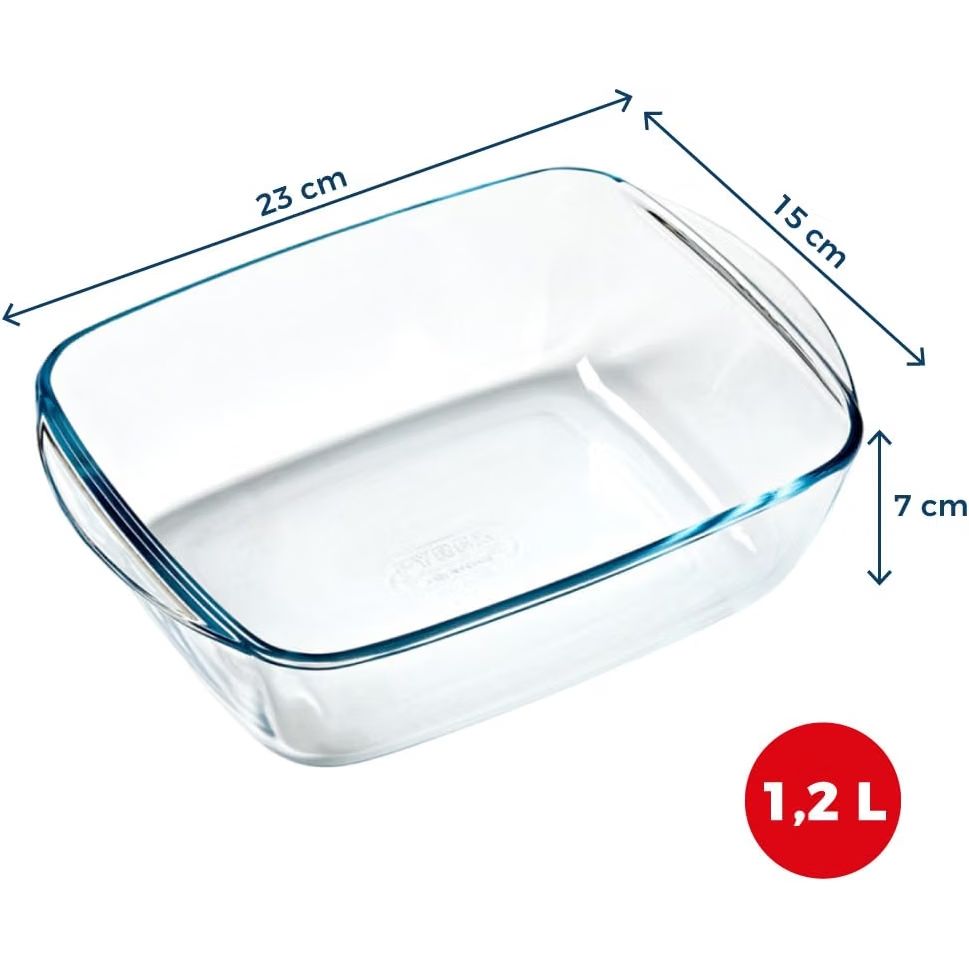 Pyrex Airfryer 1.2L Rectangular Dish without Lid