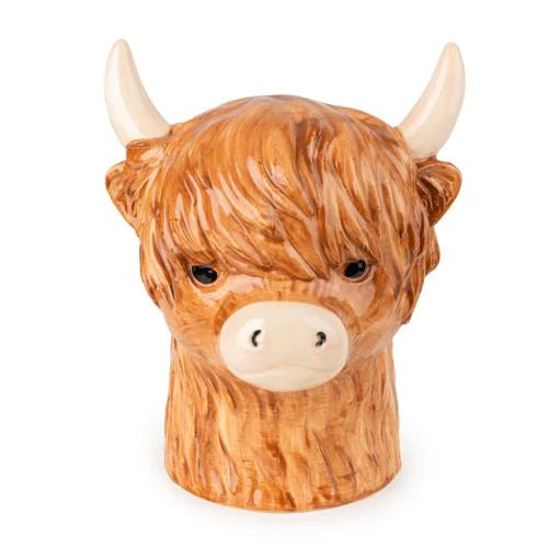 Highland Cow Ceramic Utensil Holder 3D - Home Deco London