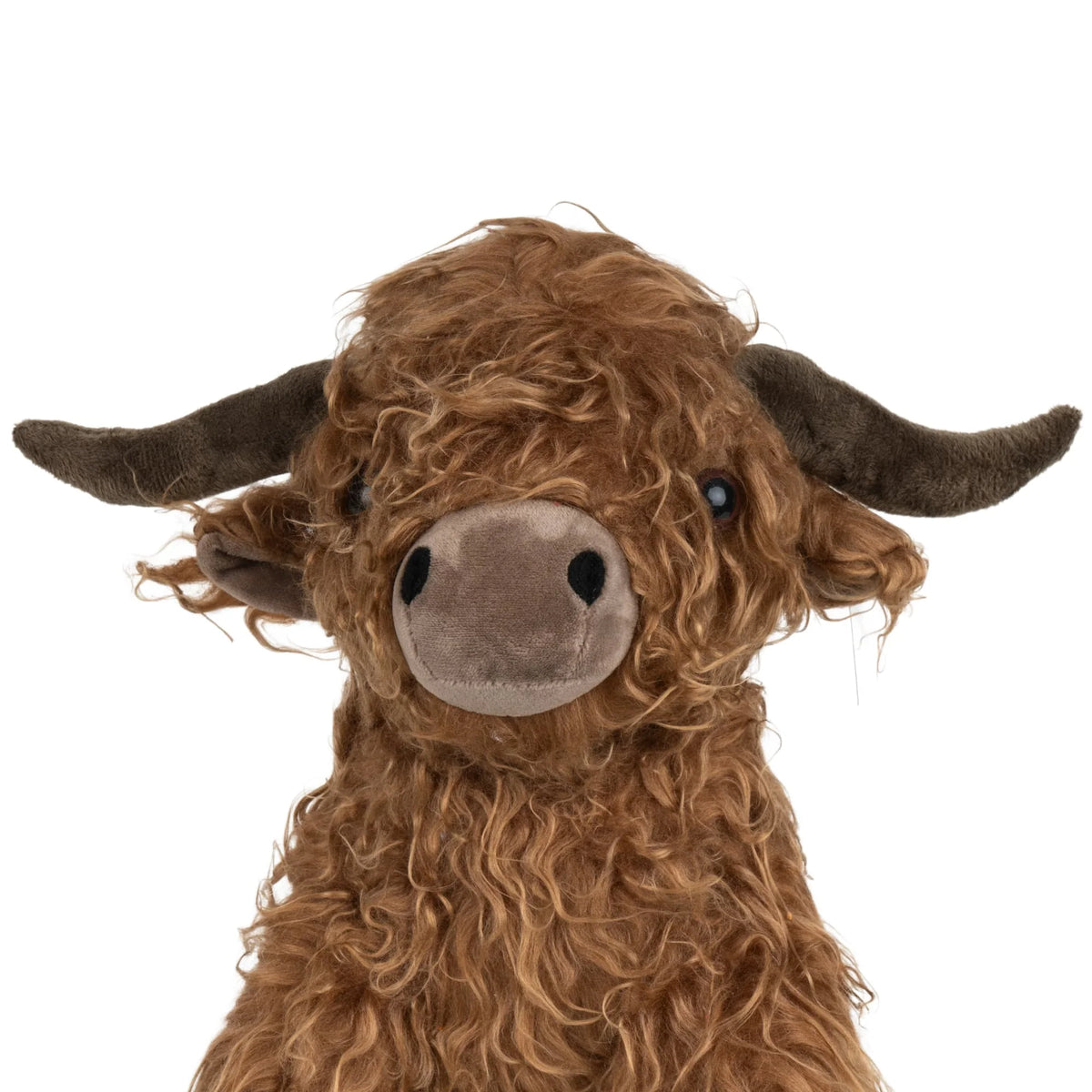 Highland Cow Doorstop Soft Faux Fur Rustic Decor - Home Deco London