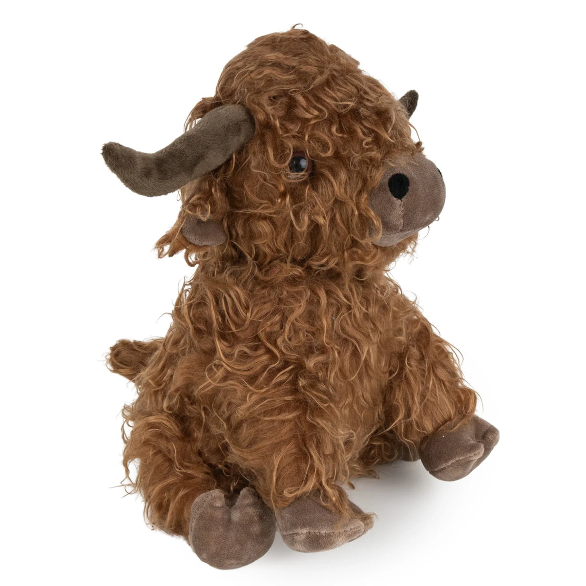 Highland Cow Doorstop Soft Faux Fur Rustic Decor - Home Deco London