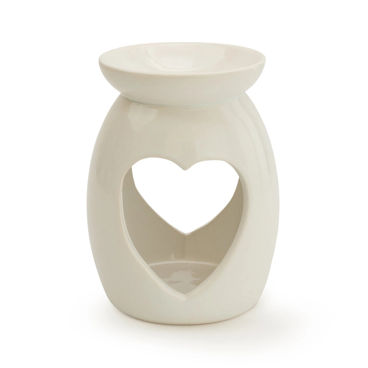 Chic White Heart Wax Burner - Home Deco London