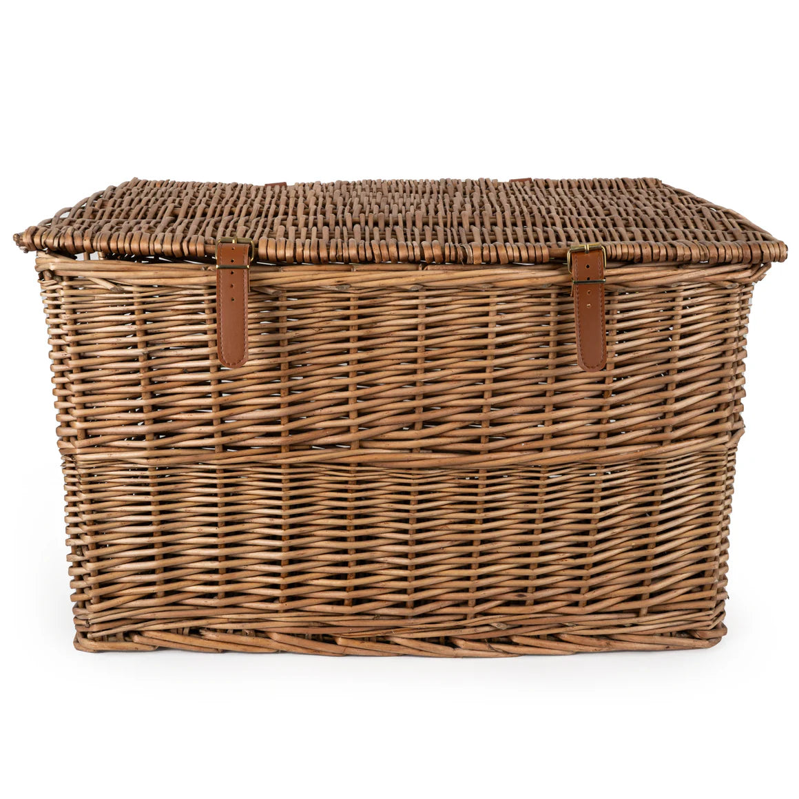 Extra Large Luxury Hamper in natural full wicker for stylish storage solutions, perfect as an extra large hamper.