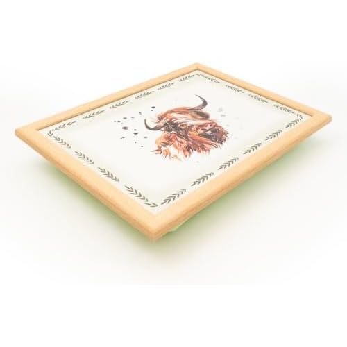 Highland Cow Lap Tray with Cushioned Base - Home Deco London