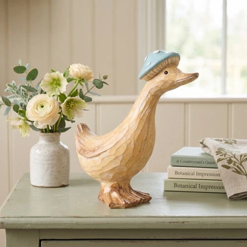 Duck Egg Mushroom Hat Duck Ornament Small