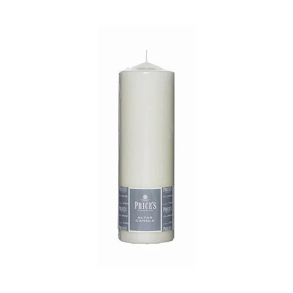 Prices Altar Candles 80x250mm - Bulk Pack of Tray12/Case 24 - Elegant smoky-free bulk altar candles perfect for meditation and ceremonies.