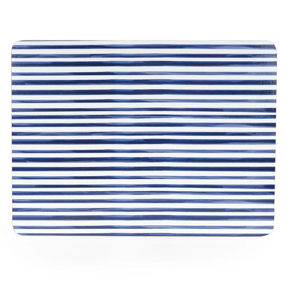 Jeff Banks Set of 4 Placemats - Leafy Stripes Blue
