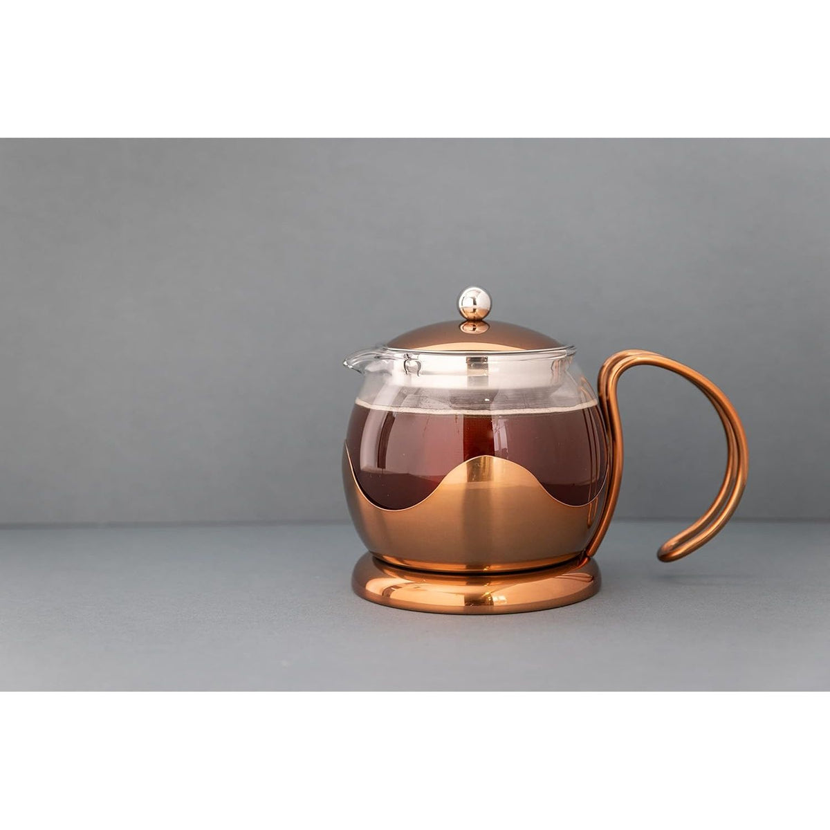 La Cafetière 1.2L Glass Copper Teapot with Infuser - Home Deco London