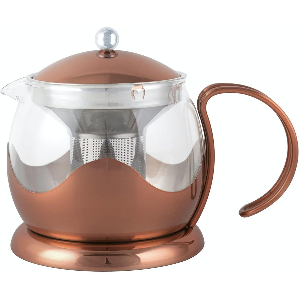 La Cafetière 1.2L Glass Copper Teapot with Infuser - Home Deco London