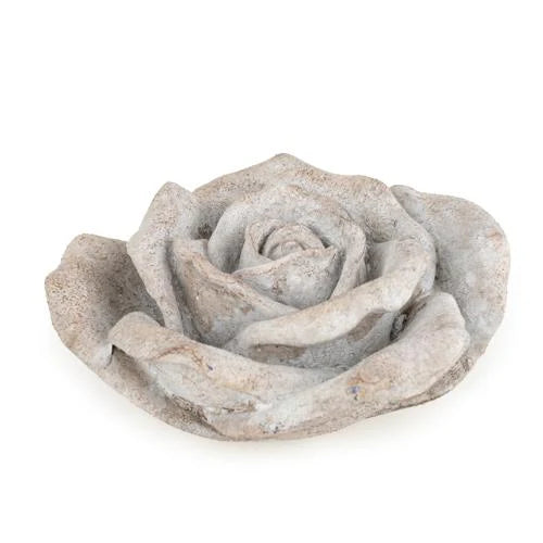 17.5Cm Large Stone Decorative Flower Resin Rose Ornament for Home Décor - Home Deco London