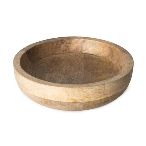 Large Mango Wood Bowl - Handcrafted Rustic Finish - Home Deco London