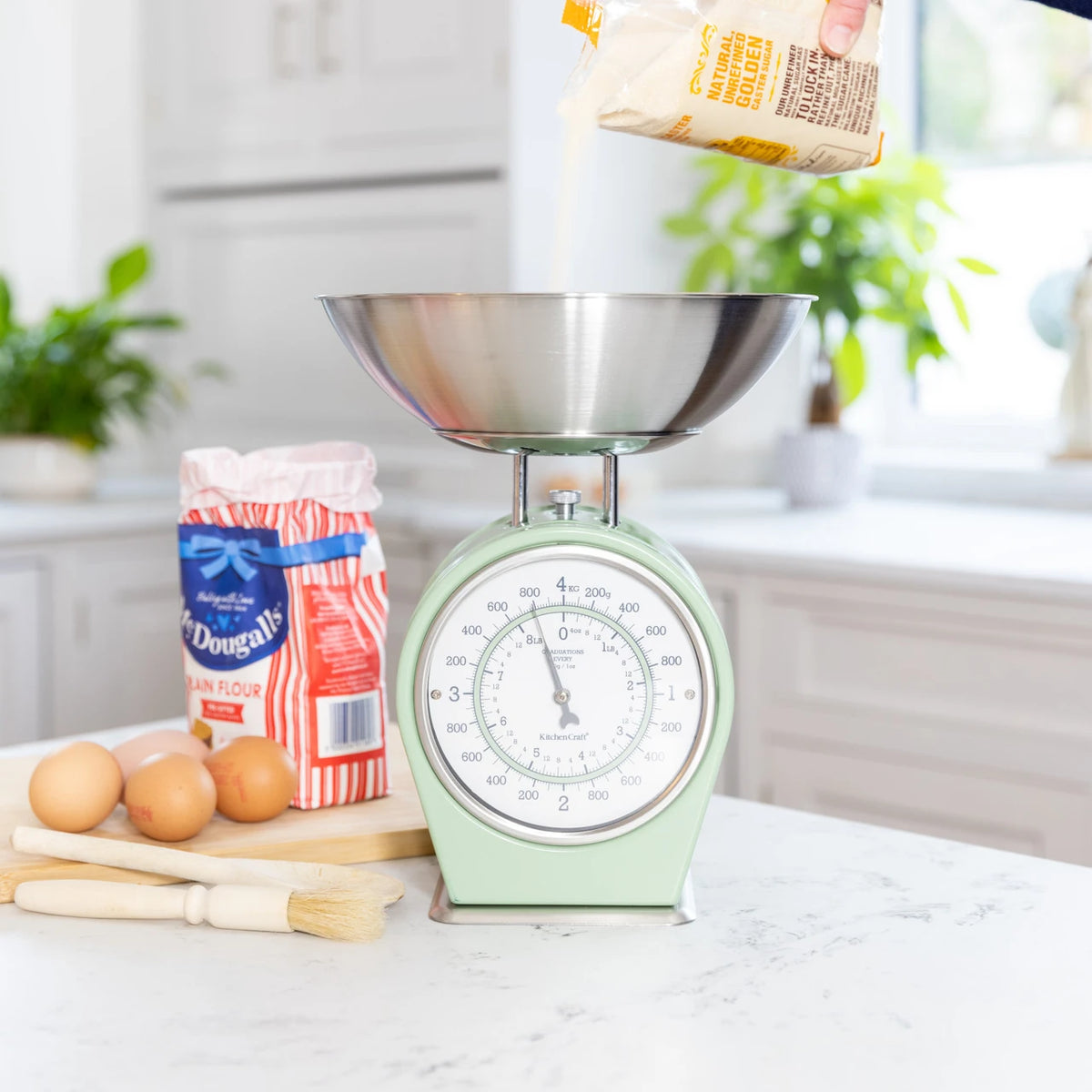 Living Nostalgia Mechanical Kitchen Scales - English Sage Green