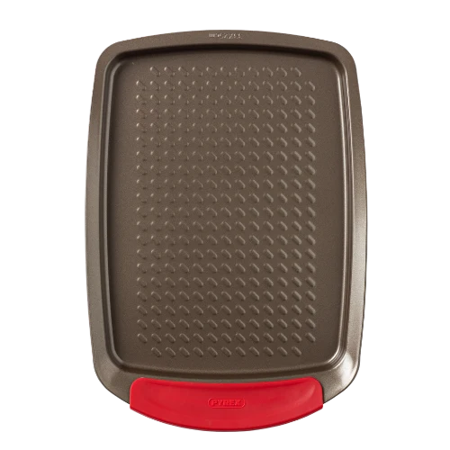 Pyrex asimetriA Metal baking tray with silicone handle