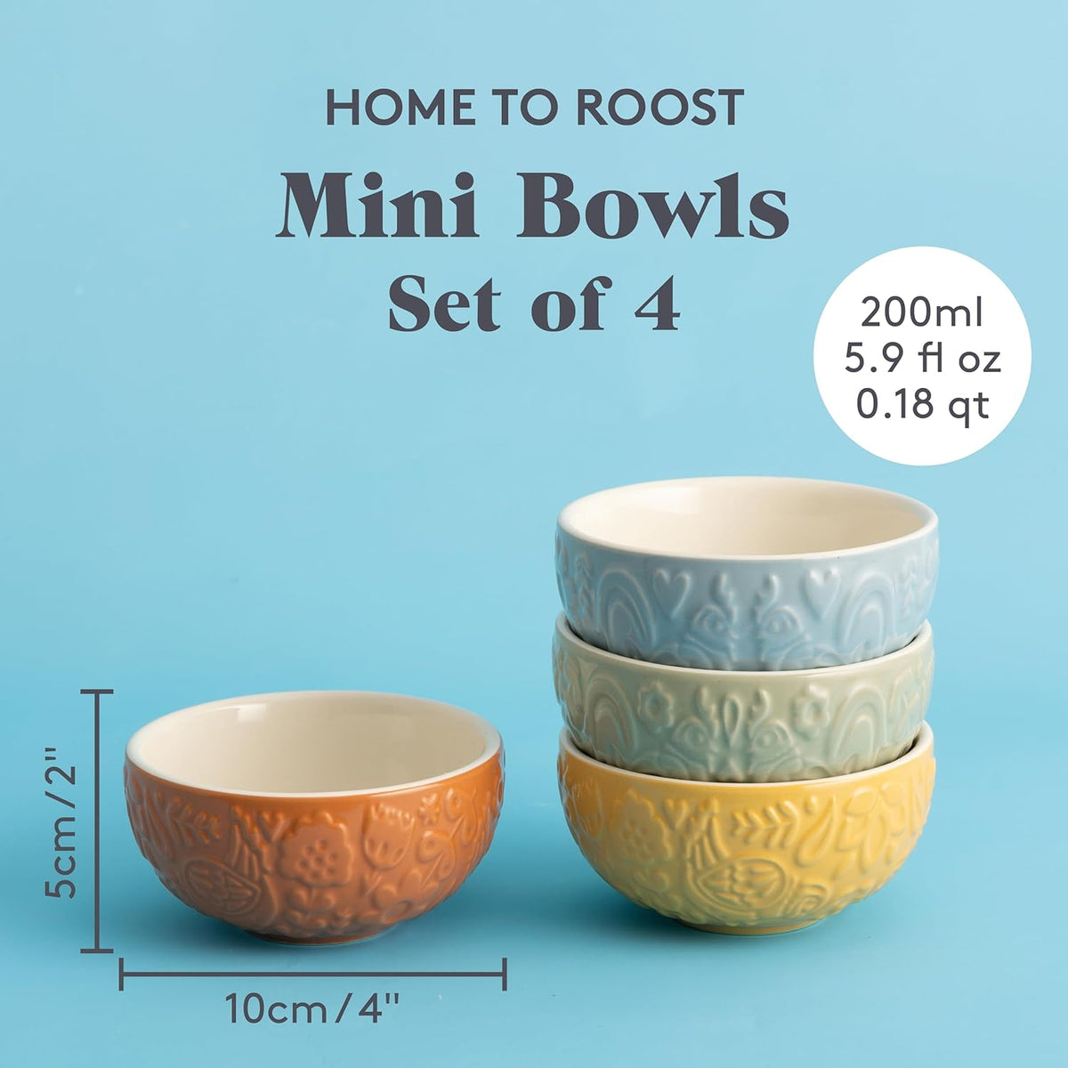 Mason Cash Home To Roost 200ml Preparation Bowls Set Of 4 - Home Deco London