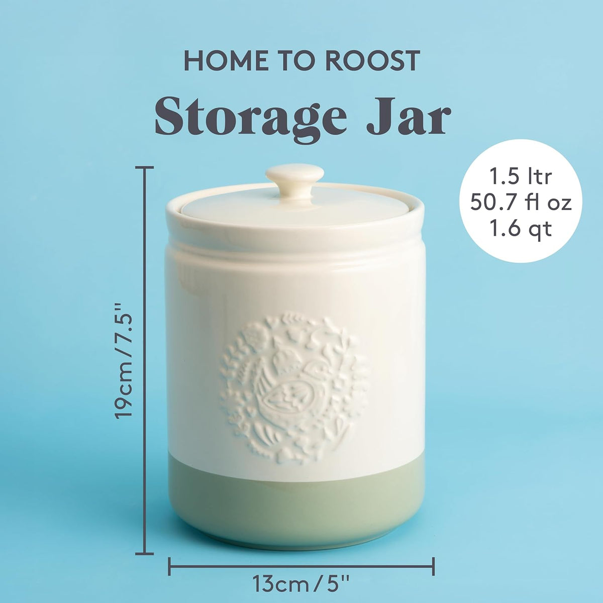 Mason Cash Home To Roost Large Green Storage 13x19cm - Home Deco London