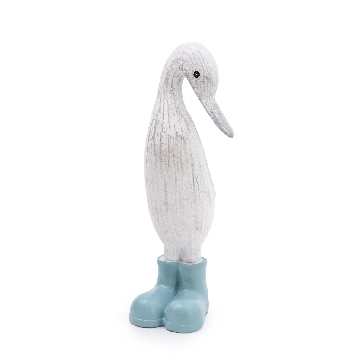 Decorative Resin Ducks in Wellies Medium Light Blue Boots - Home Deco London