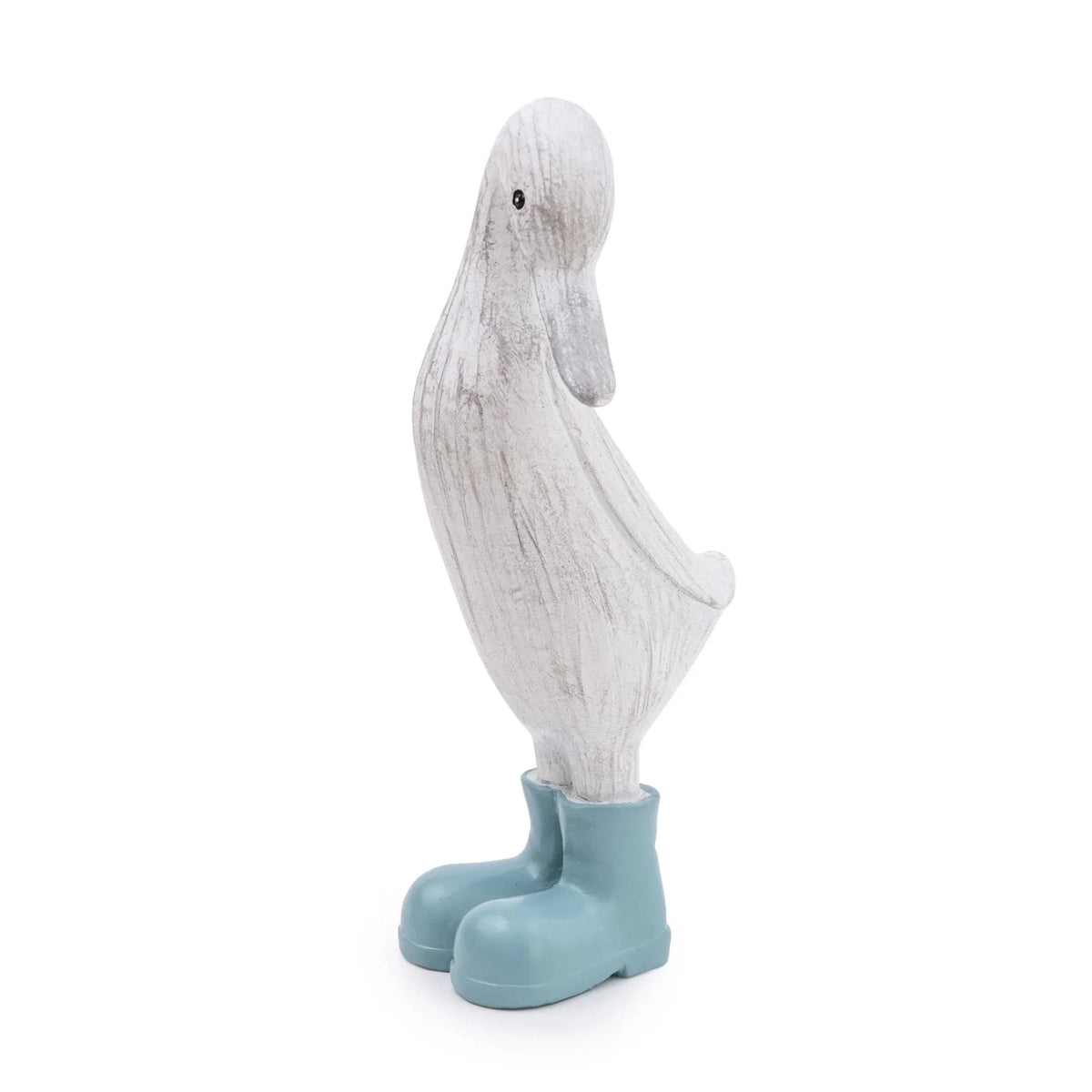 Decorative Resin Ducks in Wellies Medium Light Blue Boots - Home Deco London