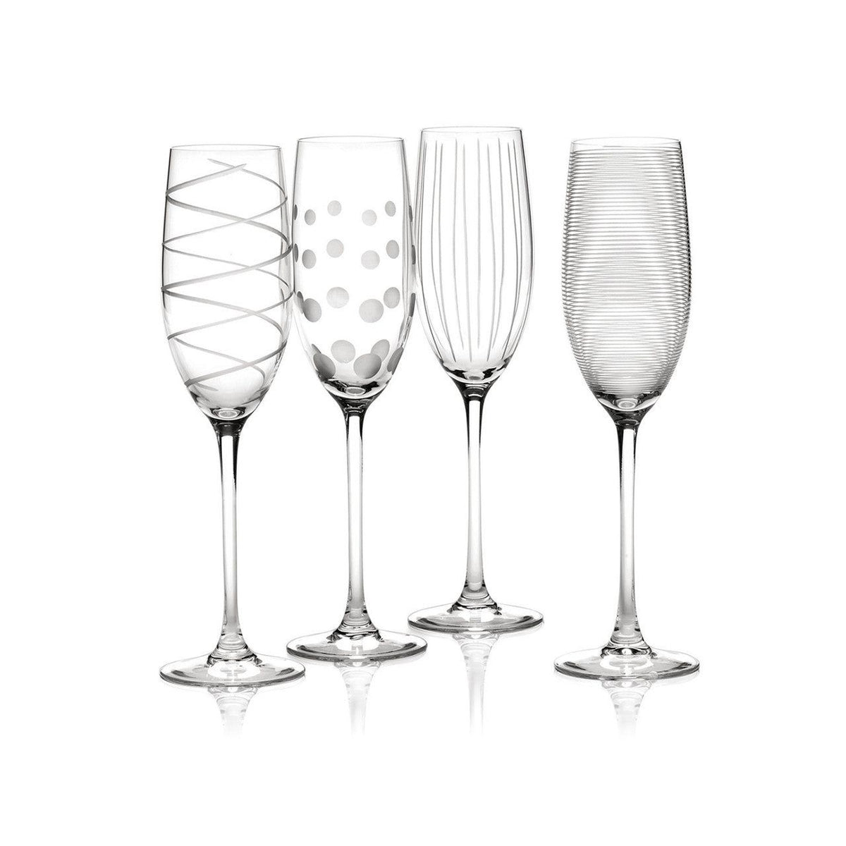 Mikasa Cheers Set of 4 Champagne Flute Glasses - Home Deco London