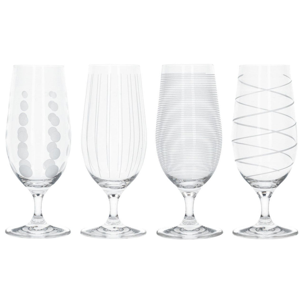 Mikasa Cheers Elegant Beer Glass Set of 4 Stemmed - Home Deco London