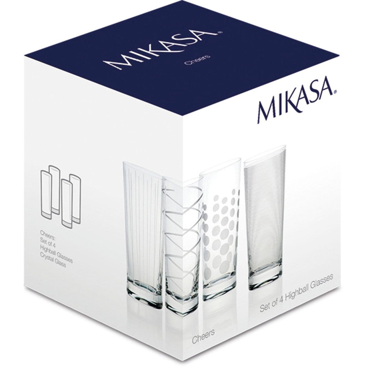 Mikasa Cheers Set of 4 High Ball Glasses - Home Deco London
