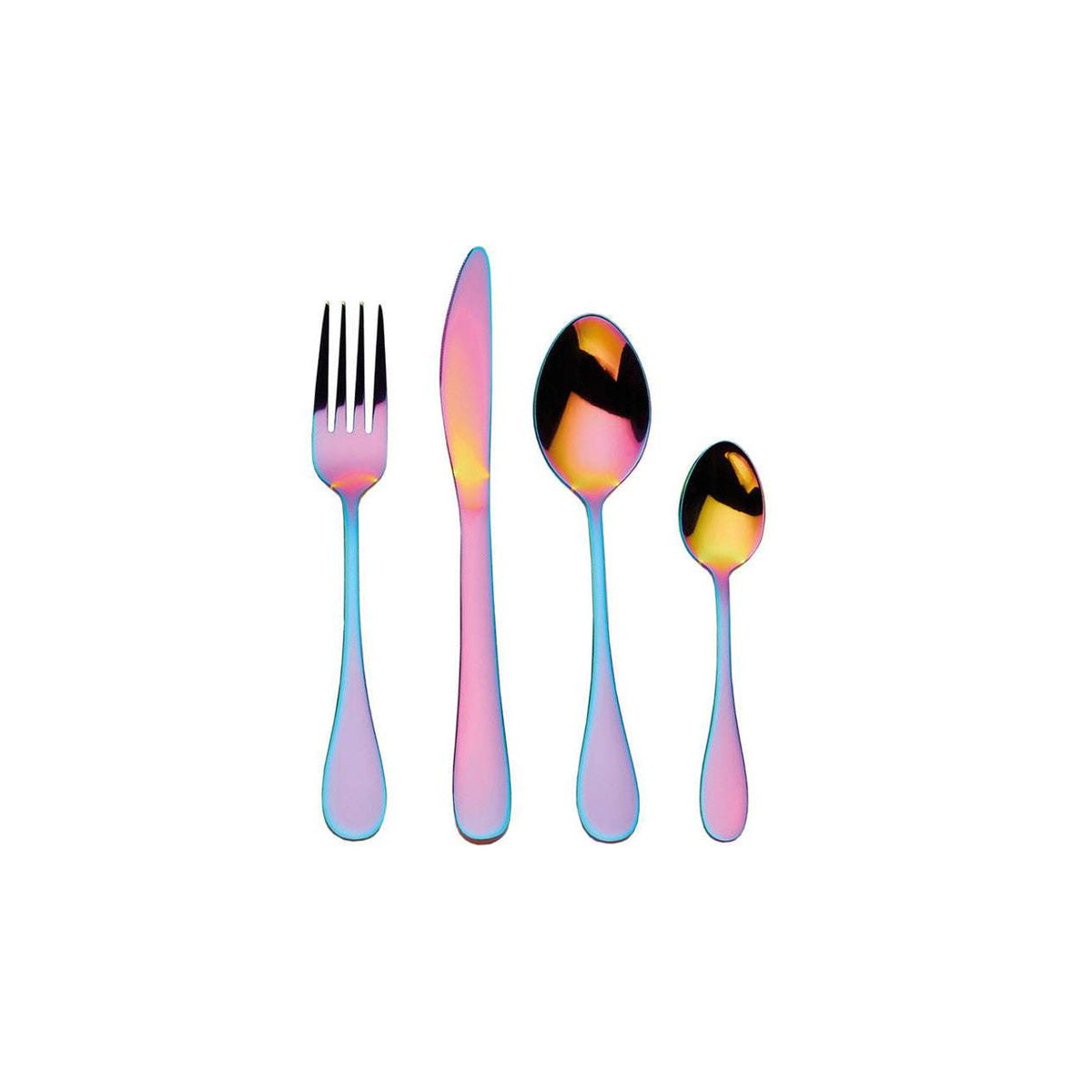 Mikasa Iridescent Cutlery Set - 16-Piece Stainless Steel - Home Deco London