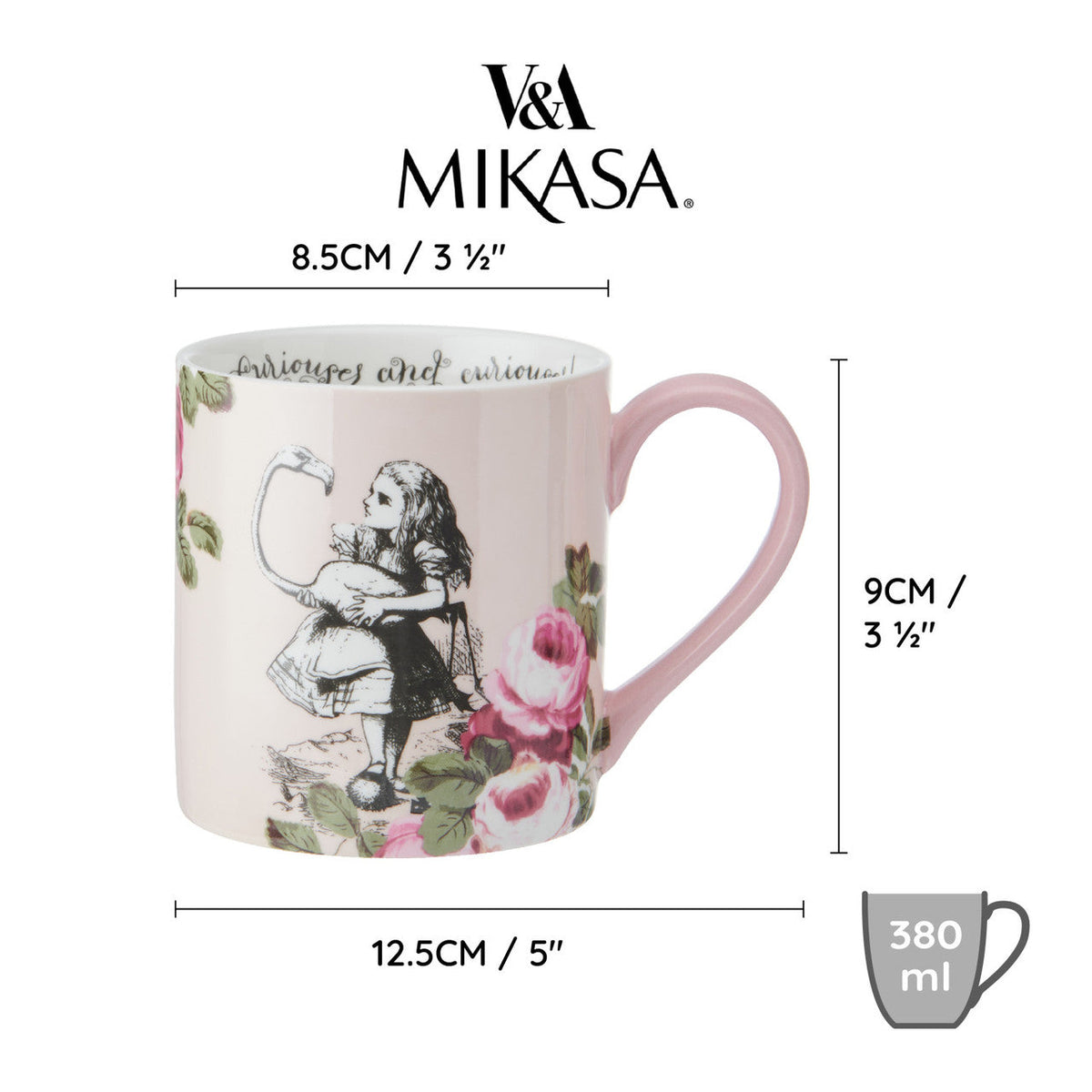 Mikasa V&A Alice In Wonderland His And Hers Mug Set 380ml - Home Deco London