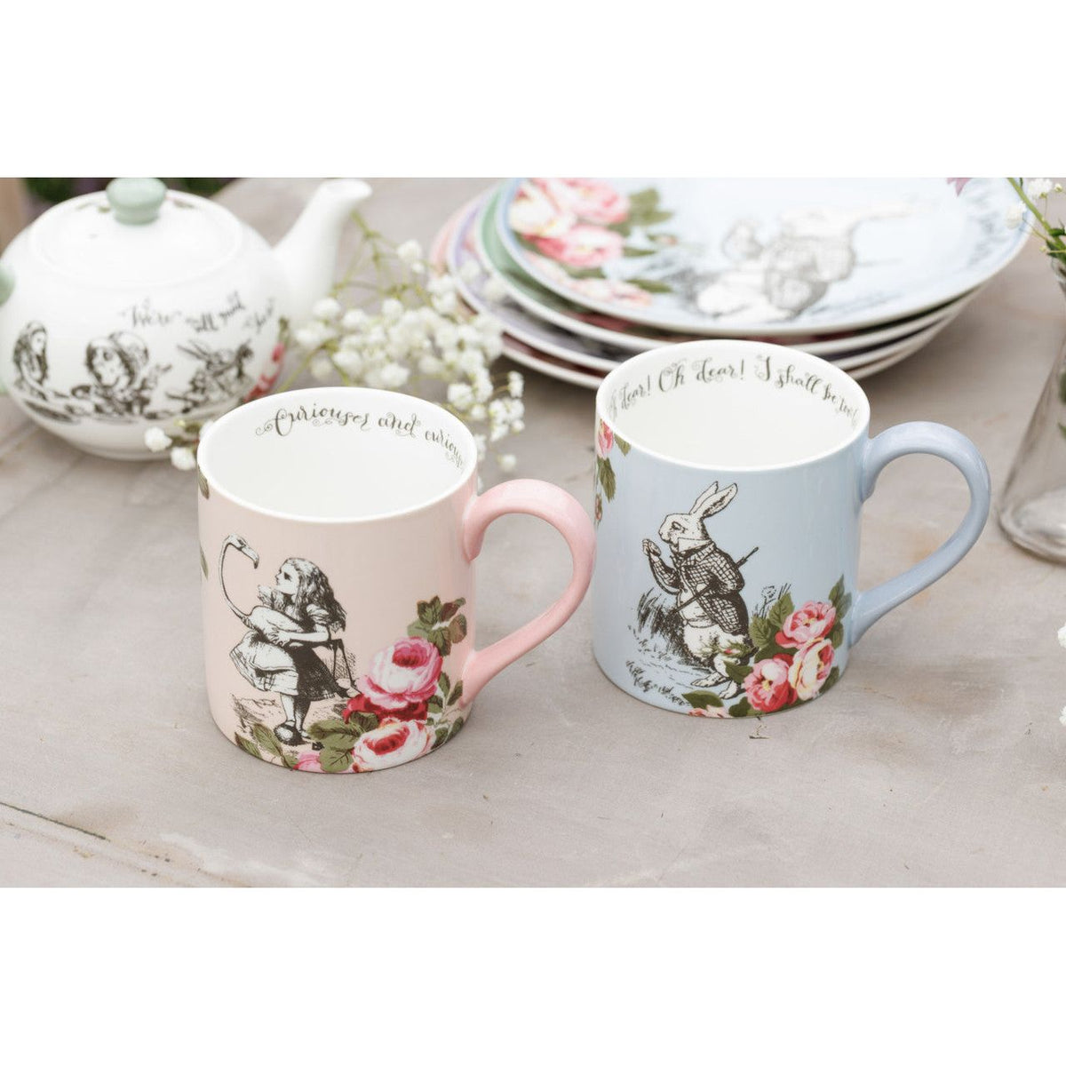 Mikasa V&A Alice In Wonderland His And Hers Mug Set 380ml - Home Deco London