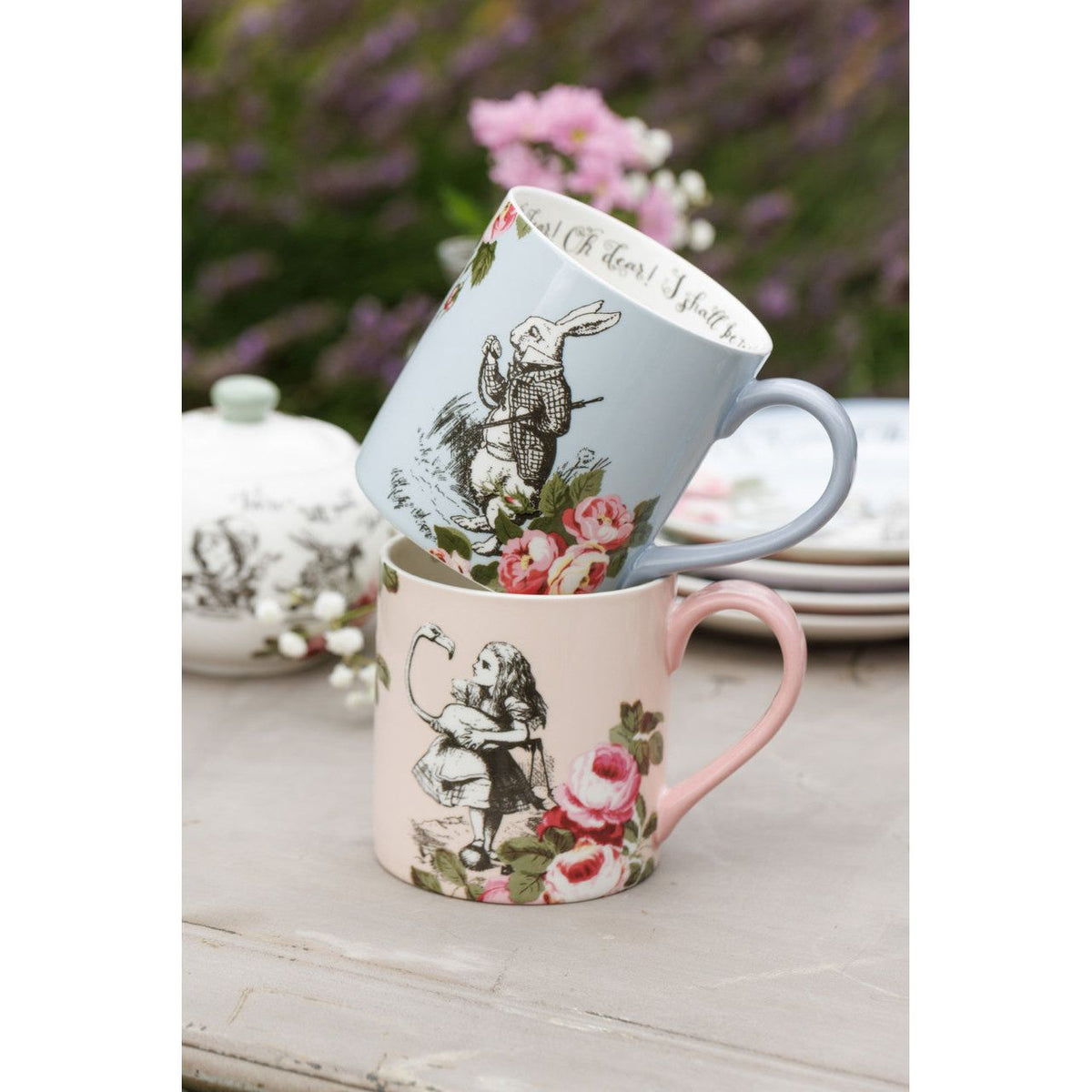 Mikasa V&A Alice In Wonderland His And Hers Mug Set 380ml - Home Deco London