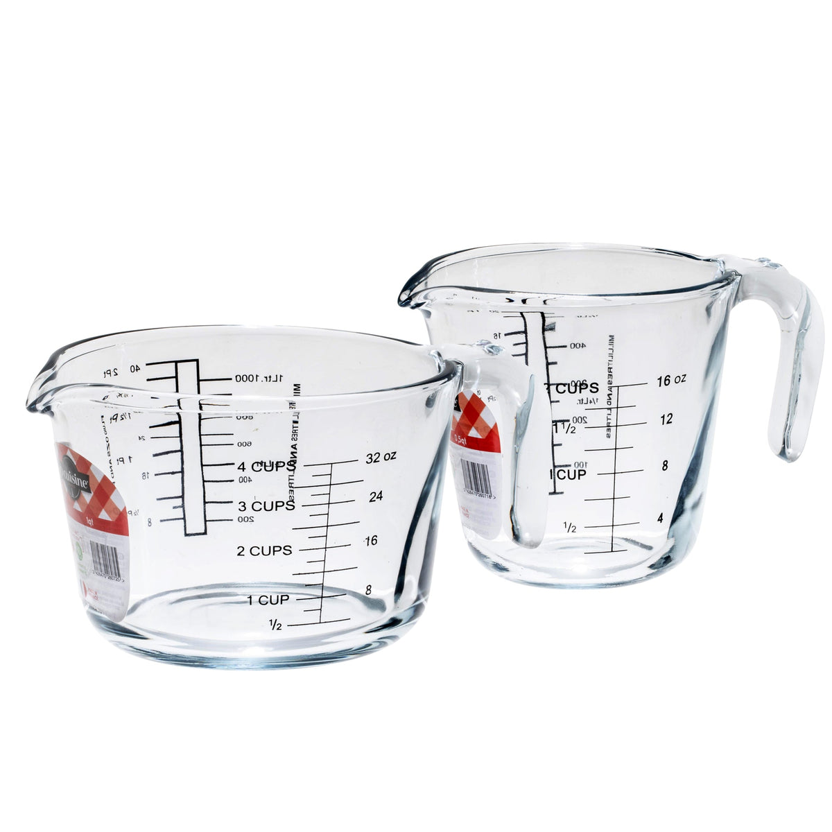 Ôcuisine® 2-Piece Glass Jug Set 0.5LT & 1LT - Home Deco London