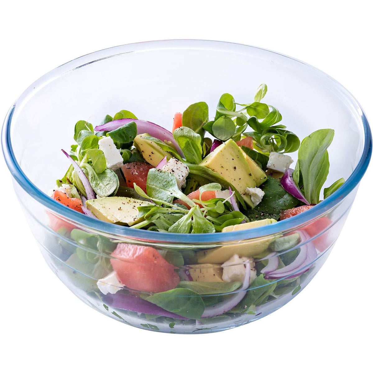 Ôcuisine® 2.3L Borosilicate Glass Mixing Bowl Set Pack of 2 - Home Deco London