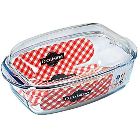 Ôcuisine® Borosilicate Glass Casserole Dish 6.7L – Stain-Resistant, Lightweight & Versatile Lid - Home Deco London