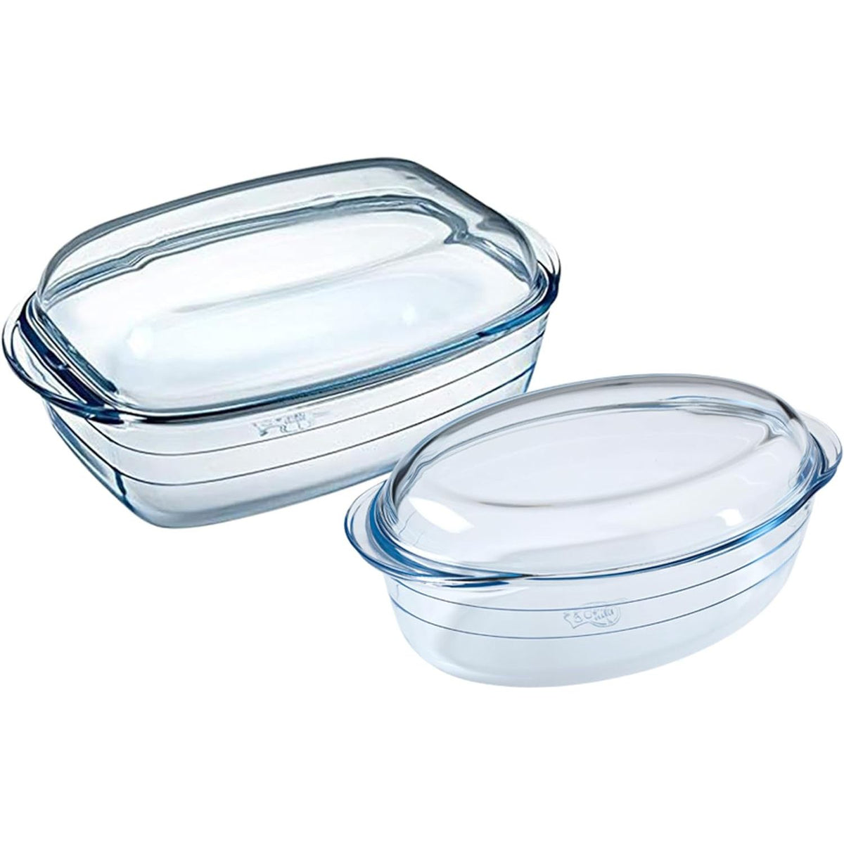 Ôcuisine® Large Casserole Set Oval and Rectangular (Oval 4.1LT & Rectangular 6.7LT) - Home Deco London