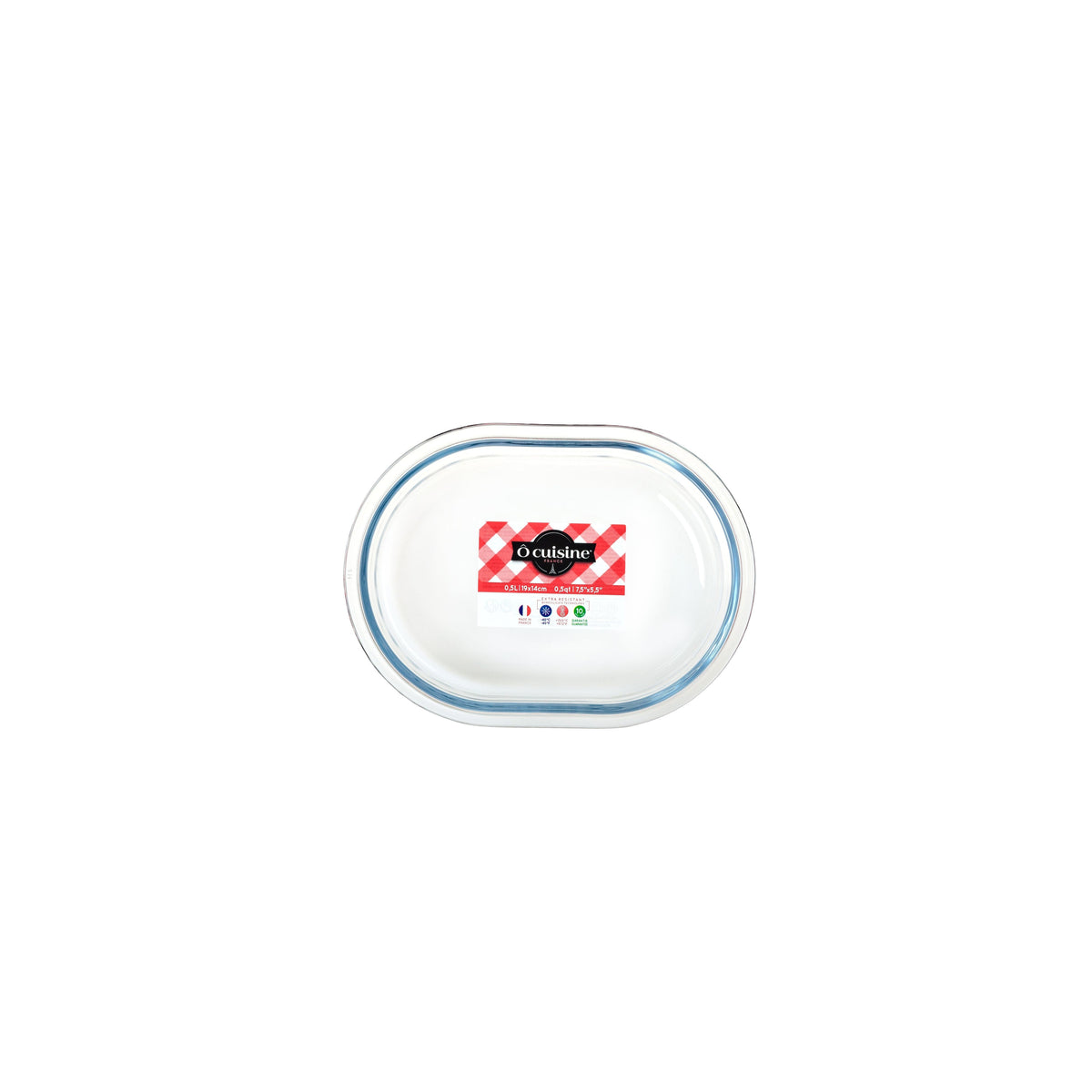 Ôcuisine® Small Borosilicate Glass Pie Dish 19x14cm - Home Deco London