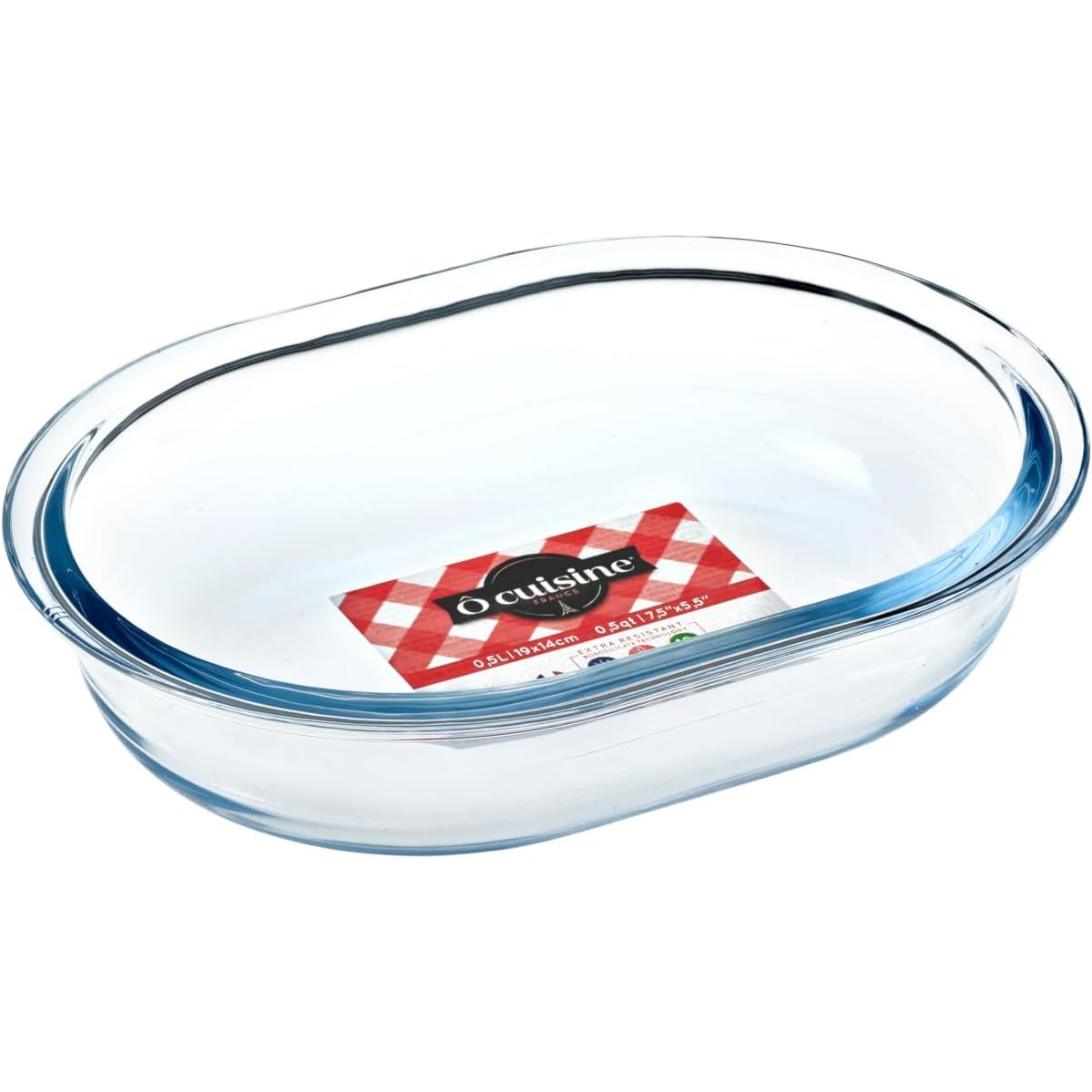Ôcuisine® Small Borosilicate Glass Pie Dish 19x14cm - Home Deco London