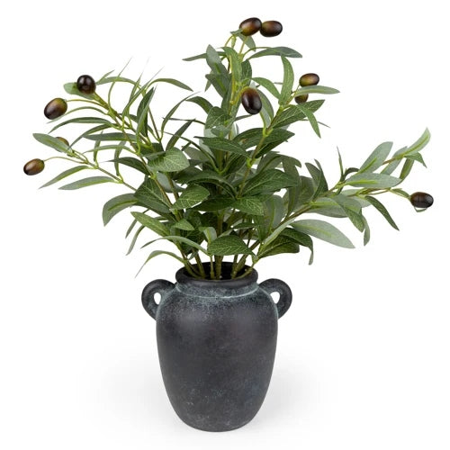 40cm Olive Tree in Decorative Vase – Artificial Indoor Plant