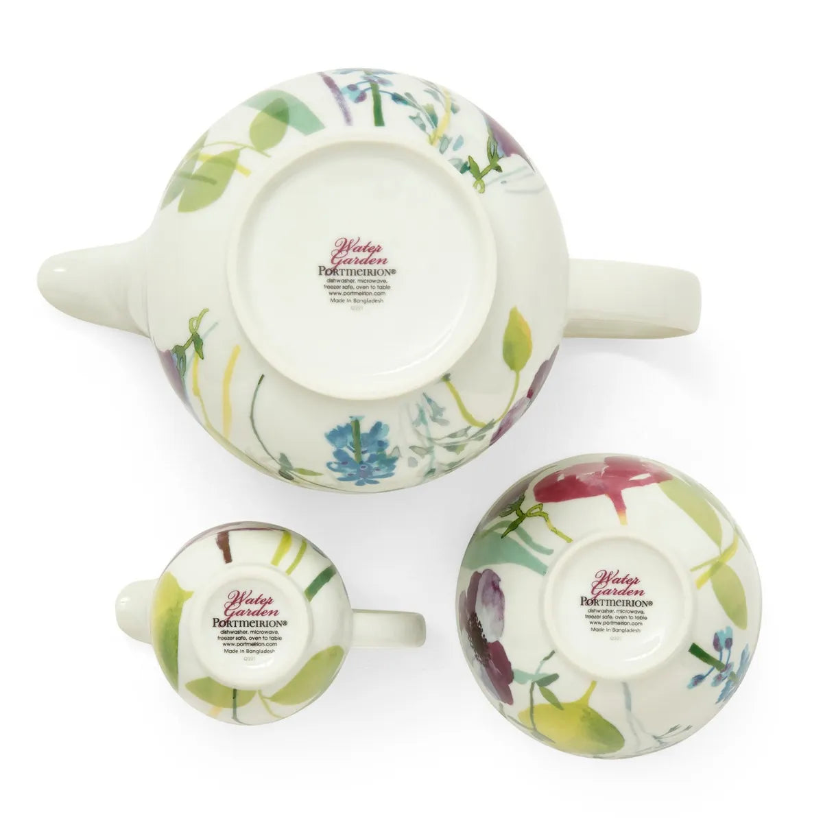Stylish Portmeirion Water Garden teapot with floral patterns, the ultimate teapot set for afternoon tea enjoyment.