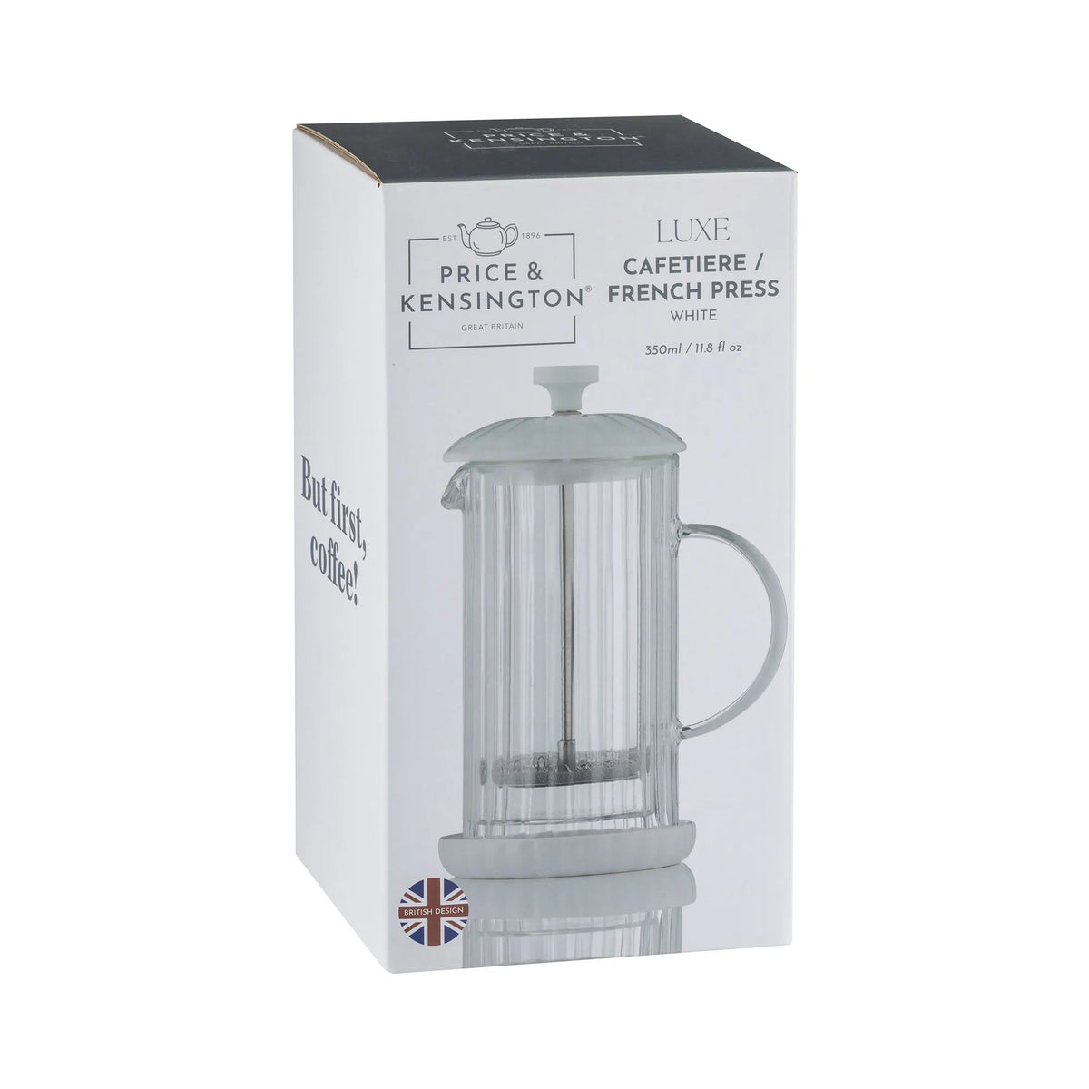 Price & Kensington Luxe French Press White Cafetiere 350ml White - Home Deco London