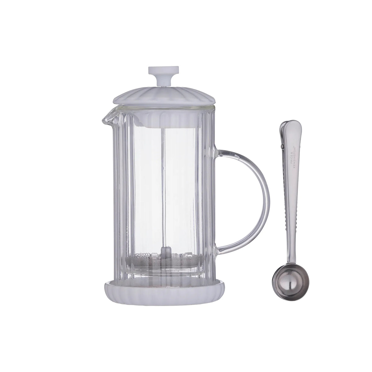 Price & Kensington Luxe French Press White Cafetiere 350ml White - Home Deco London