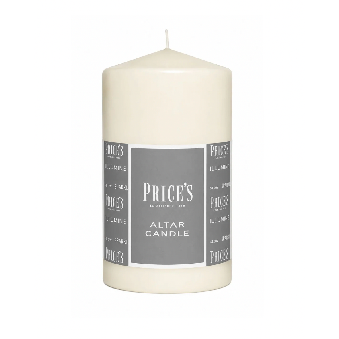 Price's Candles 80x150mm Altar Candle Ivory featuring a clean, bright burn, perfect for your spiritual needs. Ideal altar candles unscented.