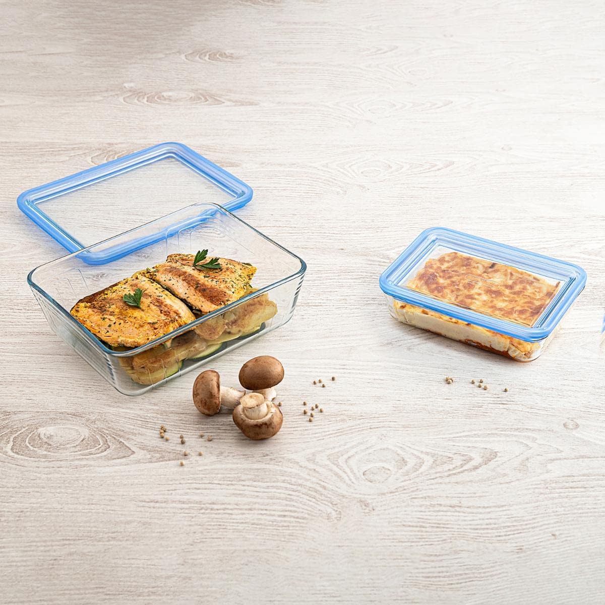 Pyrex® Zero Plastic Glass Storage Containers Set of 3 - Home Deco London