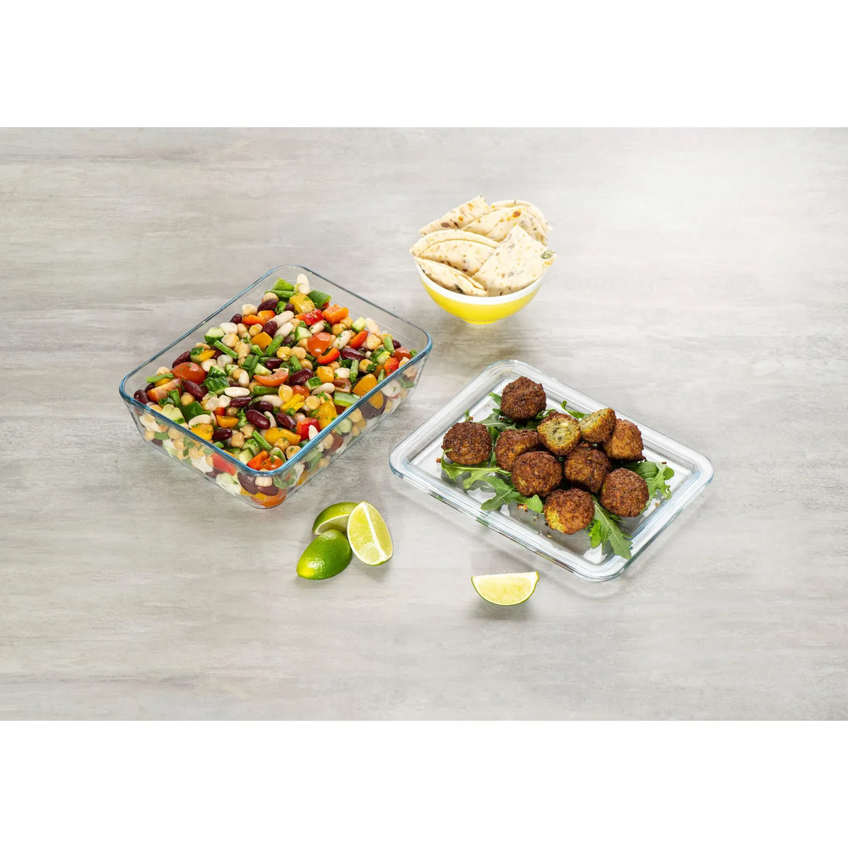 Pyrex® Zero Plastic Glass Storage Containers Set of 3 - Home Deco London