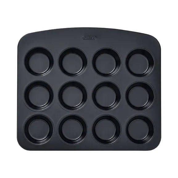Close-up of Pyrex Glide 12 Muffin and Cupcake Tray, highlighting the durable non-stick muffin tray design.