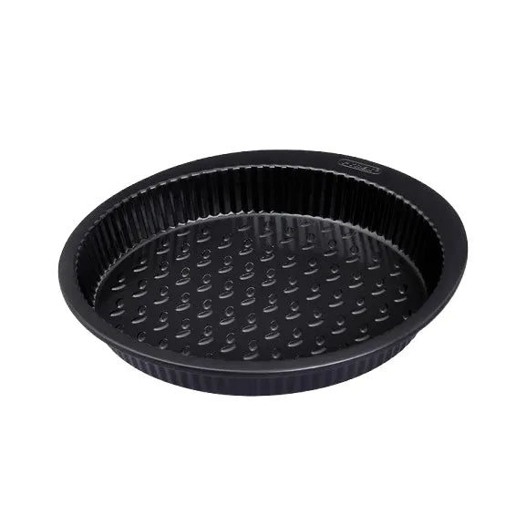 Pyrex Glide Pie Tin & Tart Dish featuring a non-stick surface, perfect for baking delicious pies with ease. Ideal non-stick pie dish for every kitchen.