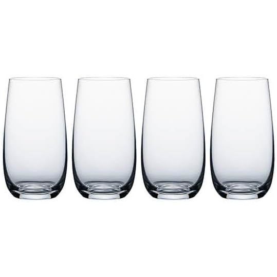 Ravenhead Kings Set of 4 Hiball Glasses 510ml, elegant hiball glasses set made from lead-free crystal.