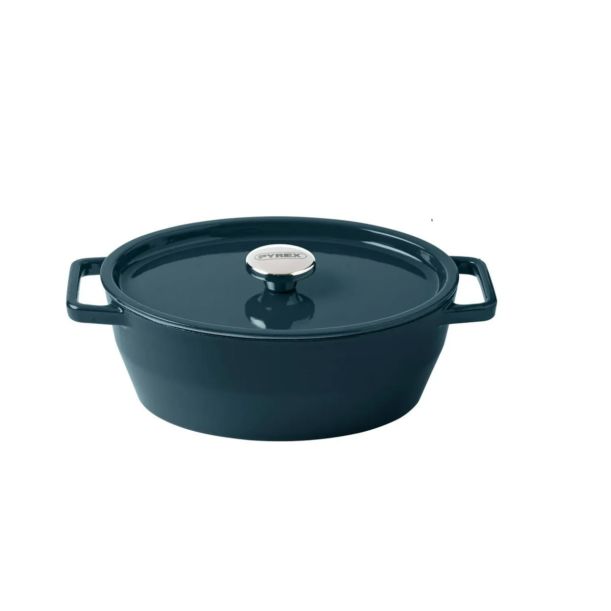 Pyrex SlowCook Eclipse Green Oval cast iron casserole dish 29cm